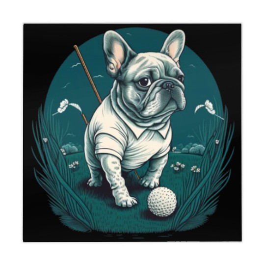 French Bulldog | Golf Sport Player Cute Frenchie Mahjong Mats