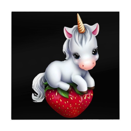 Unicorn on strawberry Mahjong Mats