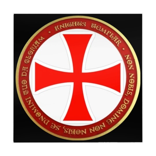 Knights templar cross shield Mahjong Mats