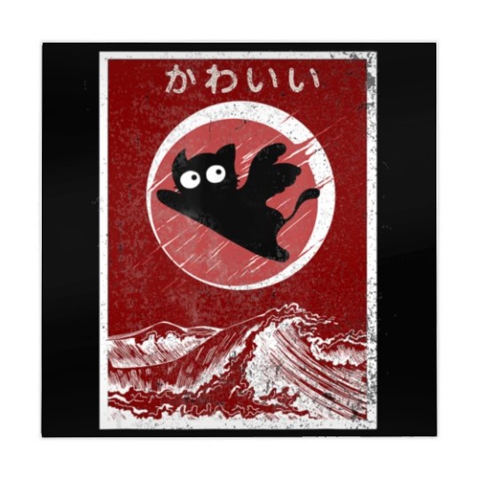 Kawaii Cat Japanese Black Anime Cat Mahjong Mats