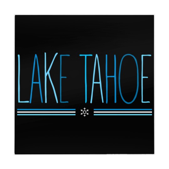 Lake Tahoe Winter Snowflake Blue Lettering Mahjong Mats