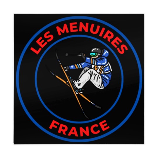 Retro Cool Skiing in Les Menuires France Souvenir Mahjong Mats