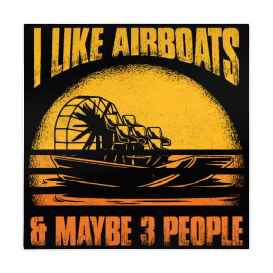 I Like Airboats & Maybe 3 People Propeller Swamp H Mahjong Mats