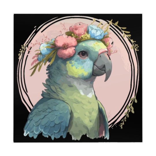 Cute Hahn's Macaw Bird Flower Crown Pet Birds Mahjong Mats