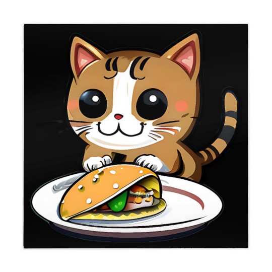 Cute Cat and Taco: A Playful Combination for Your Mahjong Mats