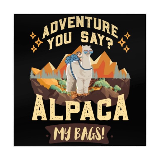 Alpaca my Bags Hiking funny Mountain fan Hiker Mahjong Mats