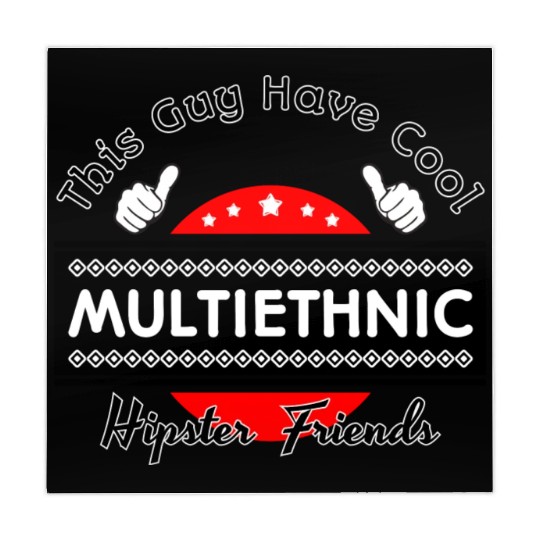 This Guy Have Cool Multi Ethnic Hipster Friends Mahjong Mats