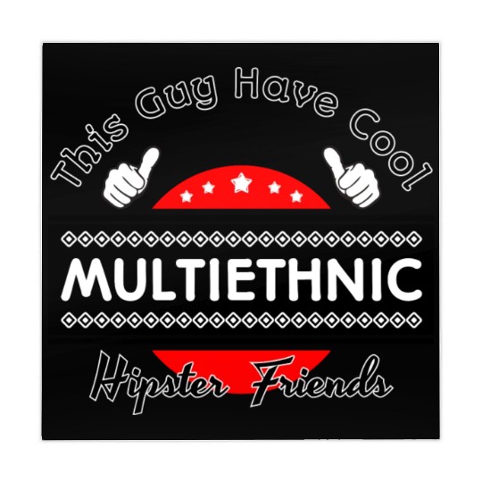 This Guy Have Cool Multi Ethnic Hipster Friends Mahjong Mats