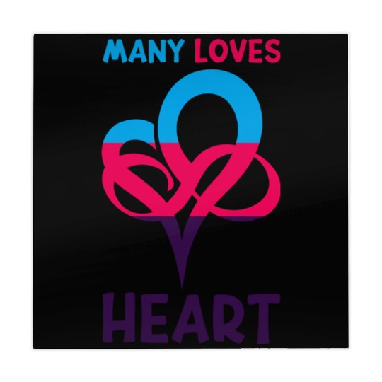 MANY LOVES HEART Polyamory Pride Flag Heart Mahjong Mats