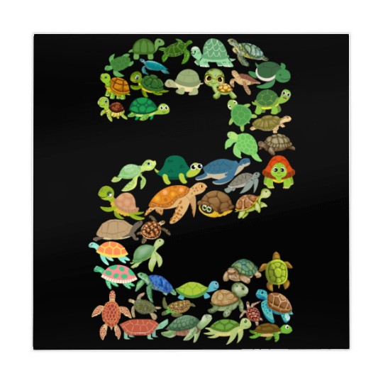 2nd birthday sea turtle tortoise theme 2 year old Mahjong Mats