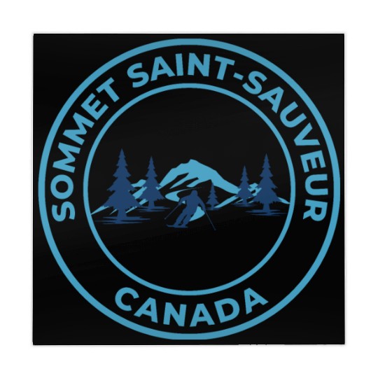 Retro Cool Skiing in Sommet Saint-Sauveur Canada Mahjong Mats
