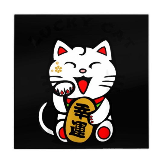 Lucky Cat Maneki-Neko Japanese Luck Feng Shui Mahjong Mats