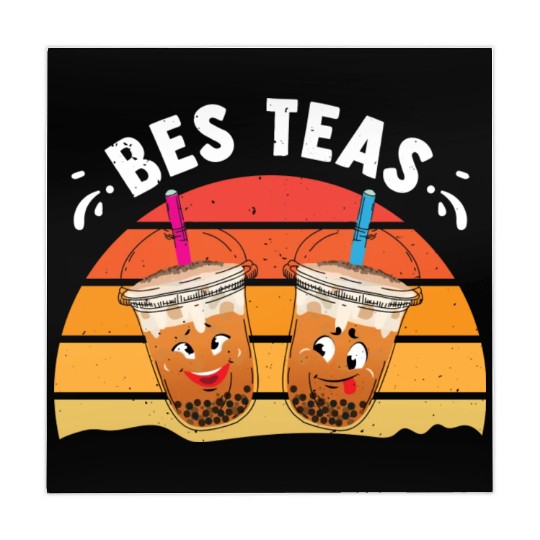 Bes Teas Funny Matching Friends Bubble Tea Lover Mahjong Mats