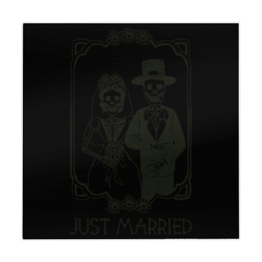 Halloween Skeletons Bride Groom Just Married Mahjong Mats