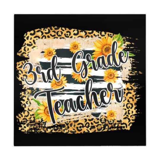 Leopard Sunflower 3rd Grade Teacher First Day Back Mahjong Mats