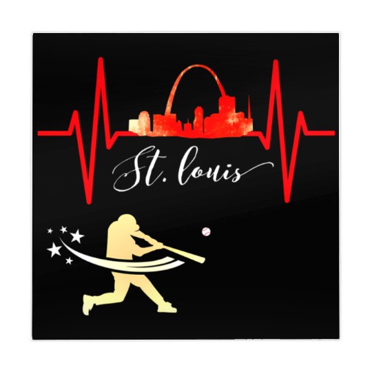 Saint Louis Red Cardinal Dress Heartbeat Baseball Mahjong Mats