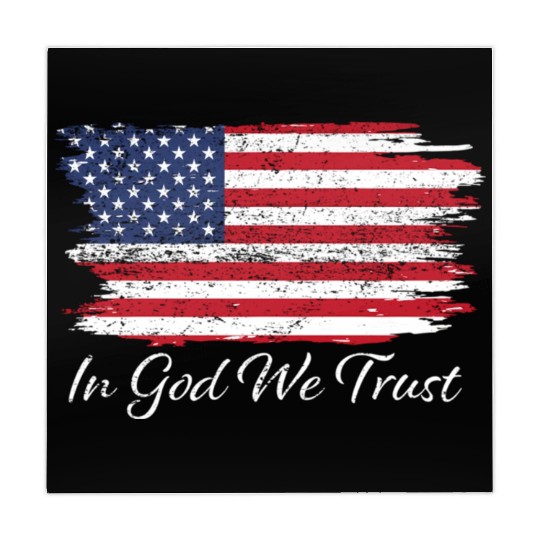 In God We Trust Us Flag Patriotic Mahjong Mats
