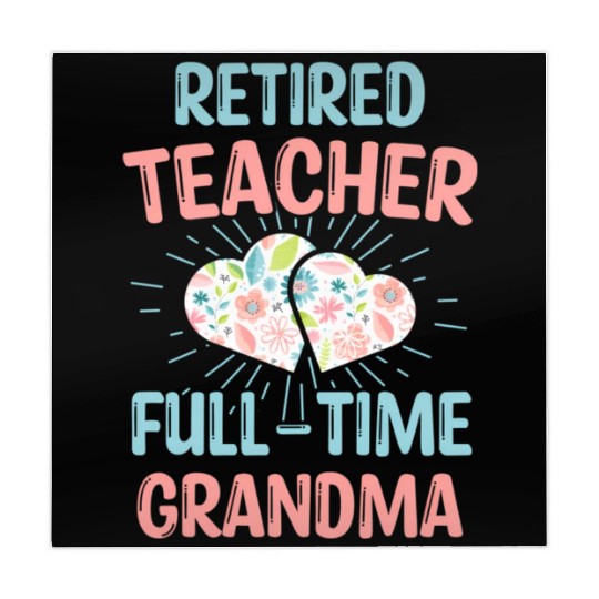 Retired Teacher Full-Time Grandma Teachers Retirem Mahjong Mats