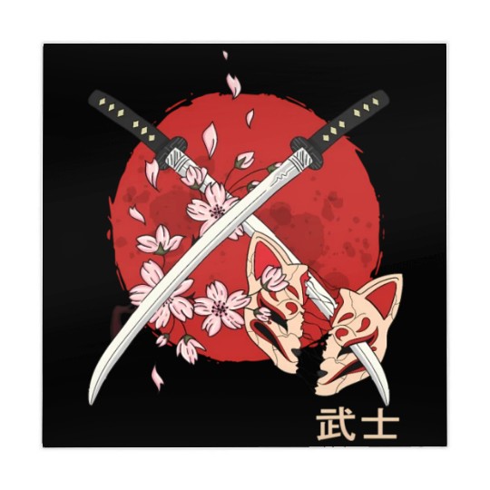 Ancient Japanese Cherry Blossom Samurai Katana Swo Mahjong Mats