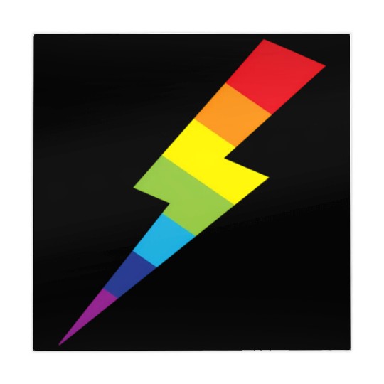 Awesome Rainbow Lightning Bolt Print Mahjong Mats