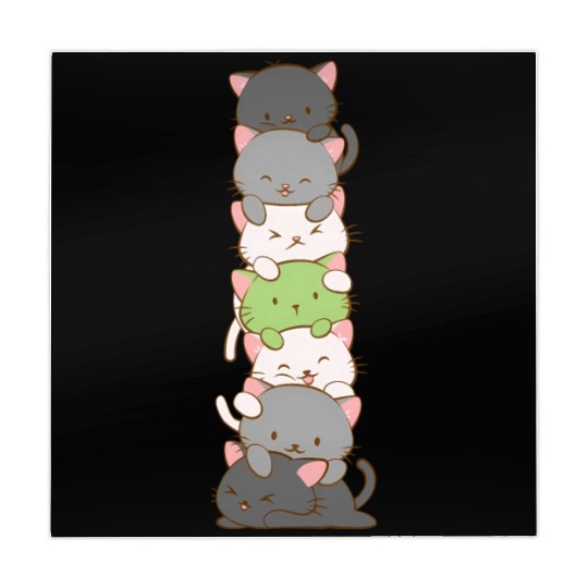 Agender Pride Kawaii Cats Lgbtq Anime Mahjong Mats