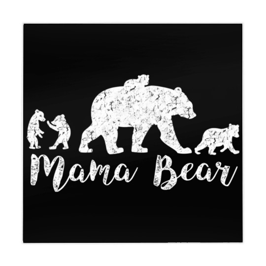 Mama Bear With Little Cubs Mahjong Mats