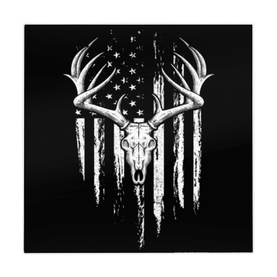Deer Hunting American Flag Bowhunting Whitetail Bo Mahjong Mats