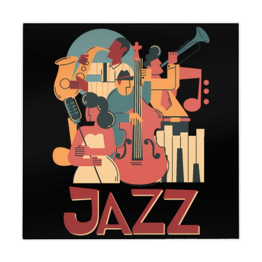 Jazz Musicians Orchestra Playing On Stage Smooth J Mahjong Mats