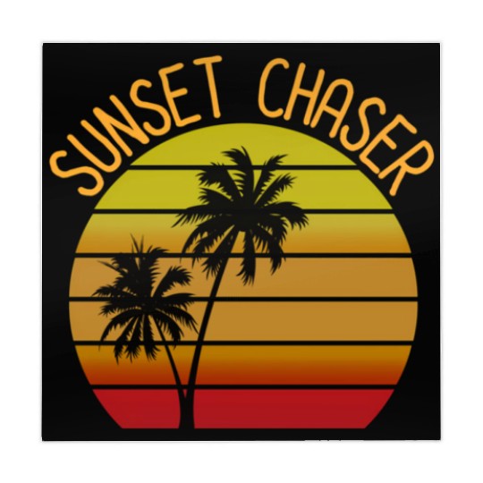 Sunset Chaser Beach Vacation Palm Tree Sand And Su Mahjong Mats