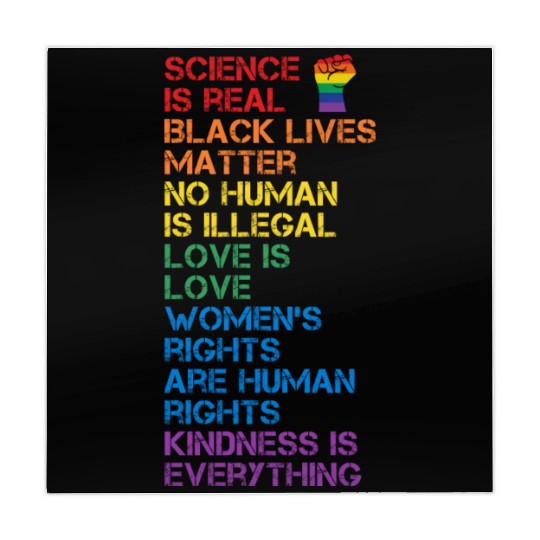 Science Is Real Black Lives Matter Lgbt Blm Fist Mahjong Mats