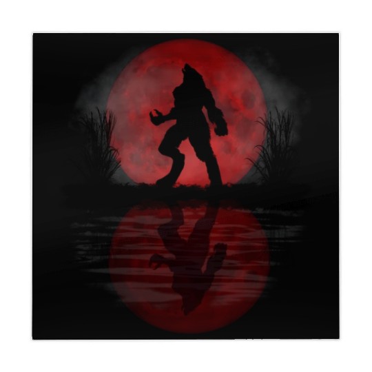 Werewolf Under A Full Blood Moon Howling Mahjong Mats