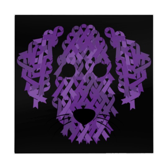 Purple Ribbon Dog Face Lupus Inspirational Awarene Mahjong Mats