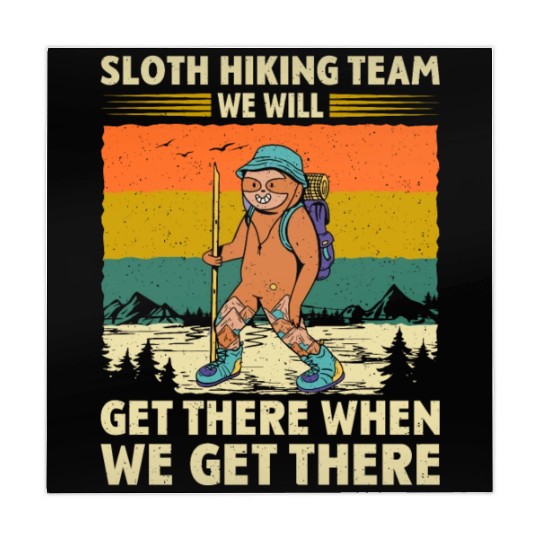 Sloth Hiking Team Wanderlust funny Mountaineer Mahjong Mats