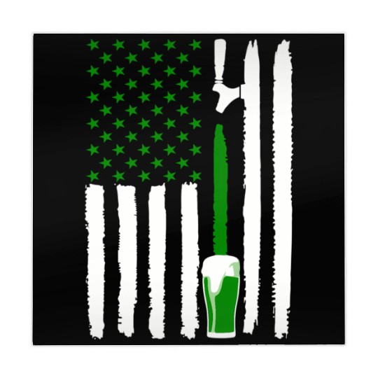 Green St PatricDay Beer American Flag Patriotic Ir Mahjong Mats