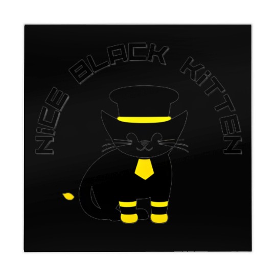 Nice black kitten Mahjong Mats