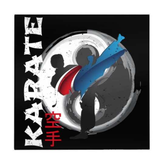 Martial Side Kick Ying Yang Karate Mahjong Mats