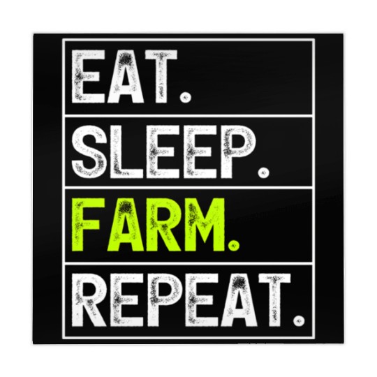 Farmer Farming Eat Sleep Farm Repeat Mahjong Mats
