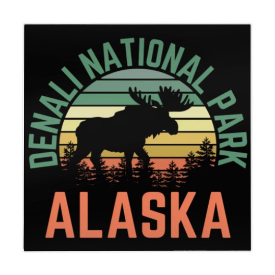 Denali National Park Alaska Moose Hiking Nature Mahjong Mats