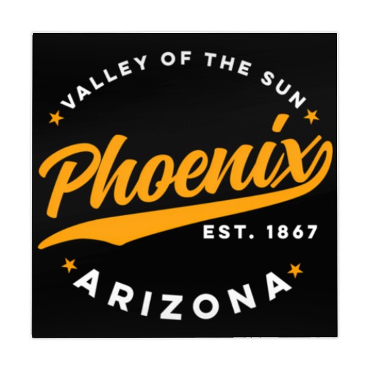 Phoenix Arizonna Valley Of The Sun Orange Text Mahjong Mats
