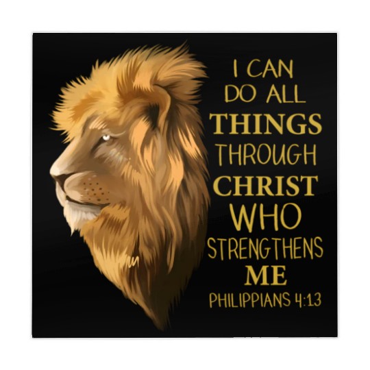 Philippians 4 13 Religious Lion Verses Christian Mahjong Mats