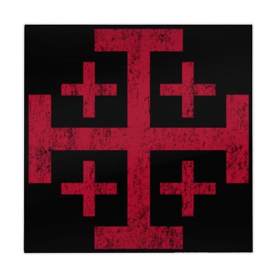 Distressed Jerusalem Cross Knights Templar Mahjong Mats