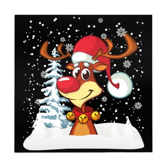 Funny Reindeer Red Nose Santa Snowflake Mahjong Mats