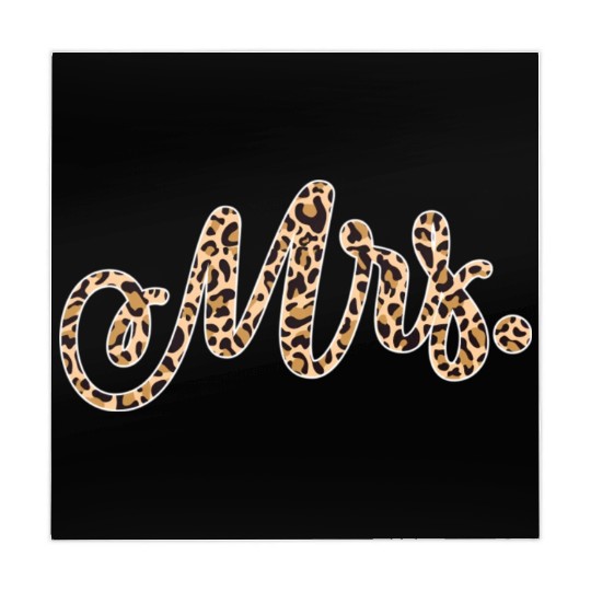 Bride Groom Mrs Leopard Print Wedding Mahjong Mats