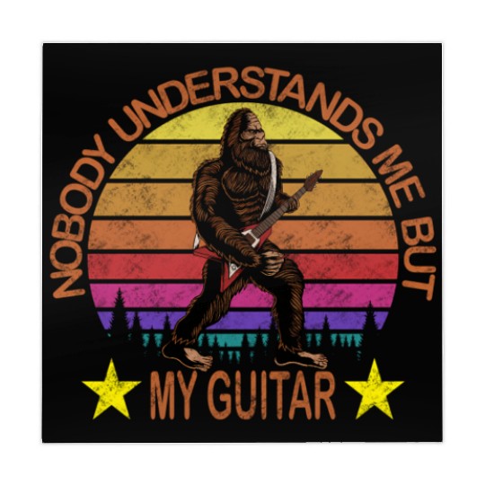 Nobody Understands Me But My Guitar Bigfoot Sasqua Mahjong Mats