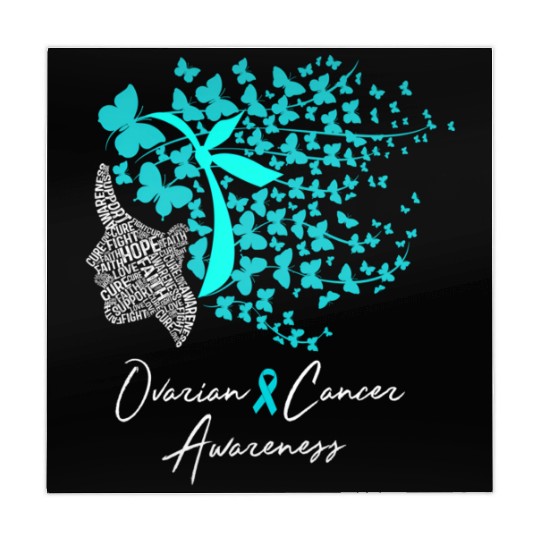 Ovarian Cancer Awareness Teal Butterflies Mahjong Mats