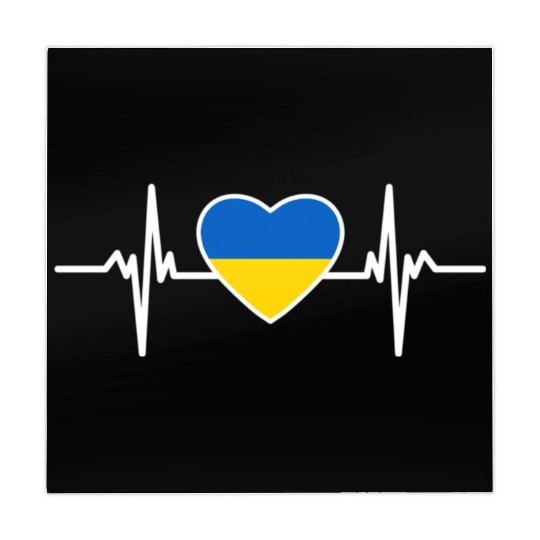 Ukraine Ukraine Flag Heart Beat Ukraine Mahjong Mats