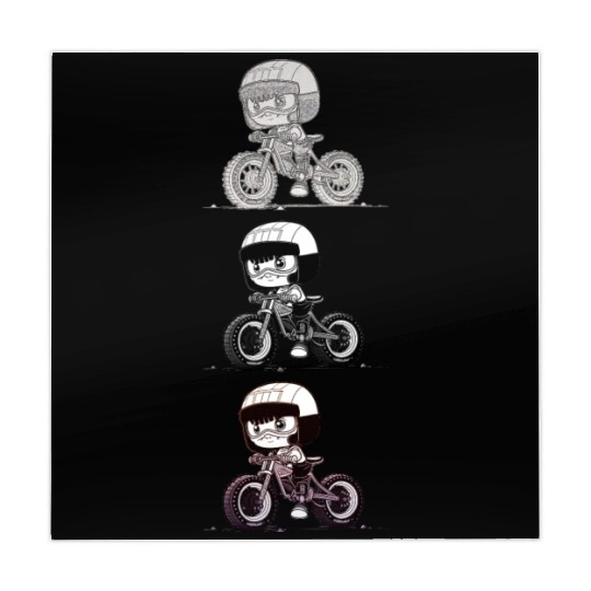 Biker Progress Cycling Funny Cyclist Colorful Mahjong Mats