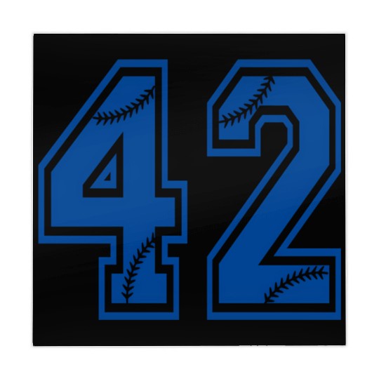 Baseball Number 42 Blue Sports Player Uniform Jers Mahjong Mats