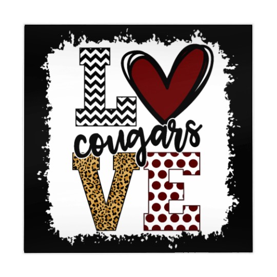 Cougars Mascot Love School Spirit Fantastic Mahjong Mats