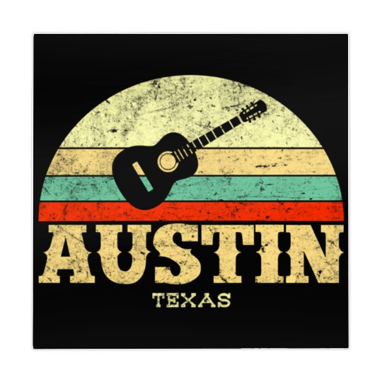 Austin Texas Guitar Lone Star State Mahjong Mats